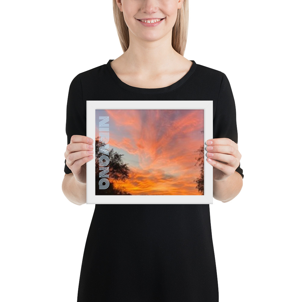 nirvana framed poster