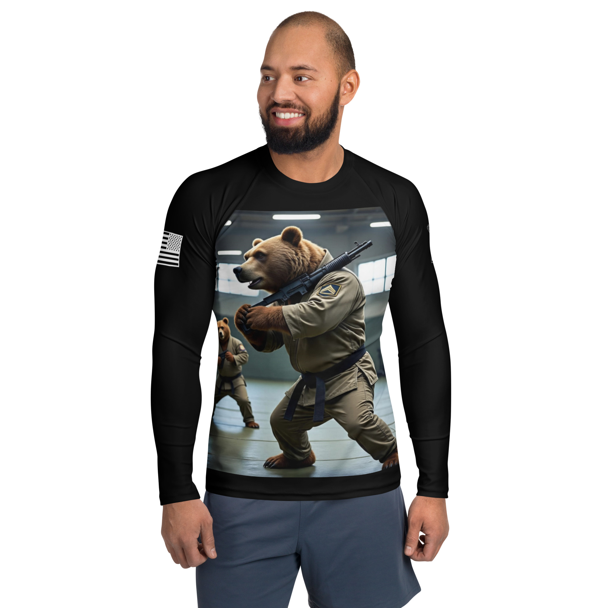 Bear Club M4 two Men's Rash Guard - Image 2