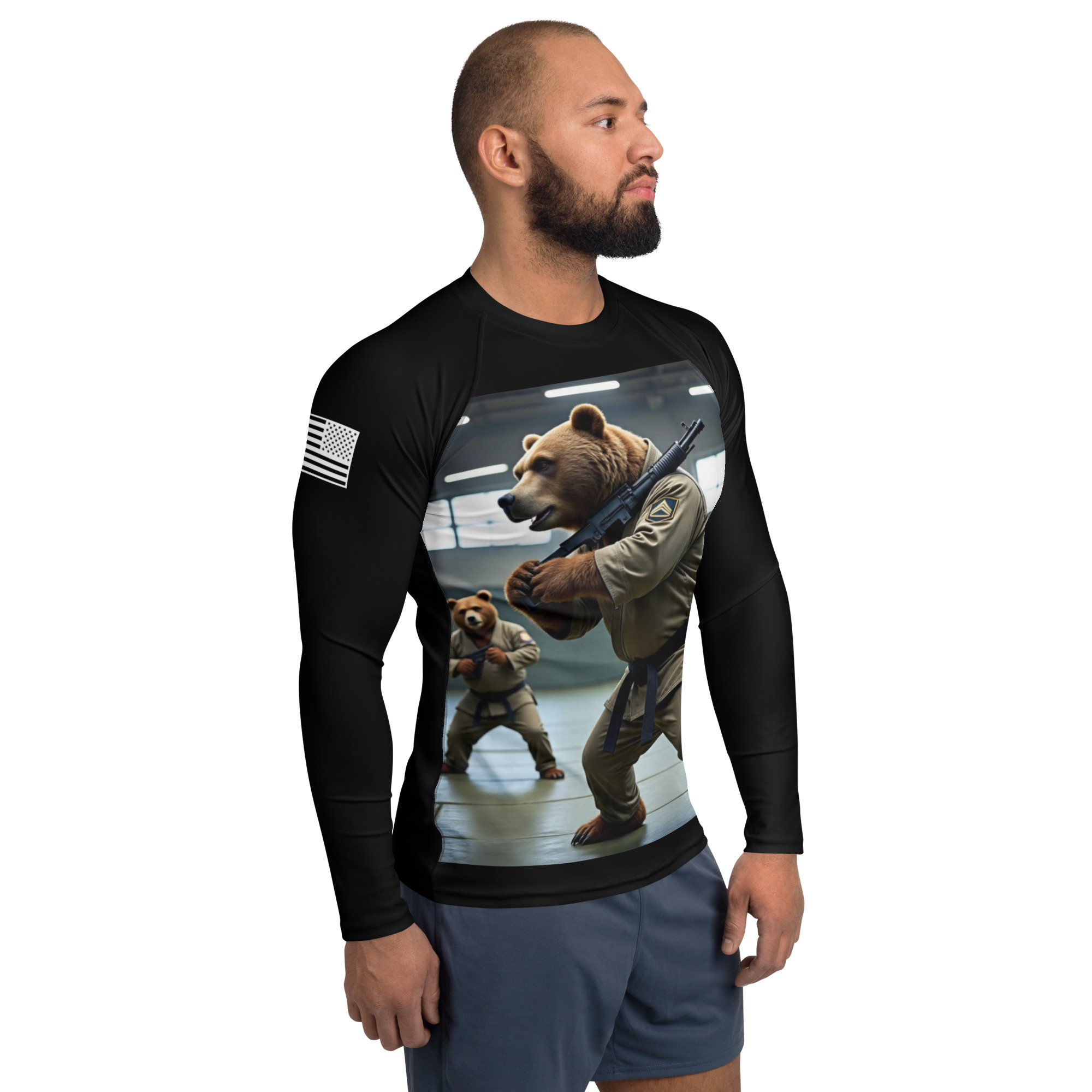 Bear Club M4 two Men's Rash Guard - Image 3